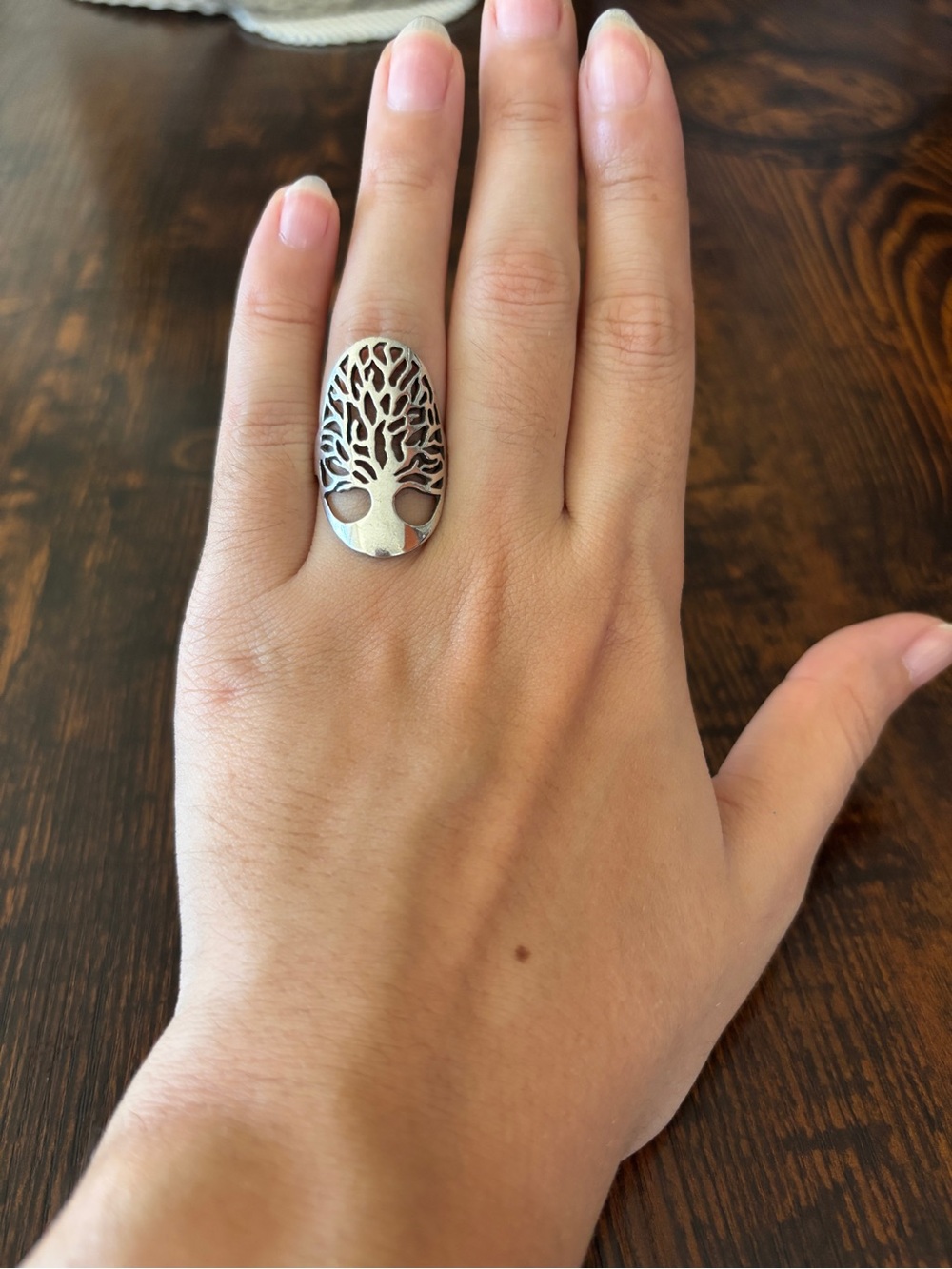 Sterling Silver 925 Tree of Life Cutout Ring - Women Jewelry